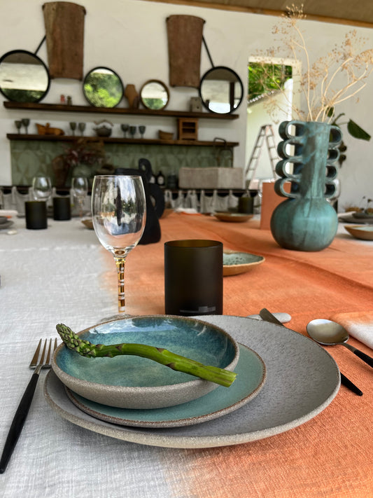 Assiettes, service complet, COLLAB CCéramique x Maison Makeba