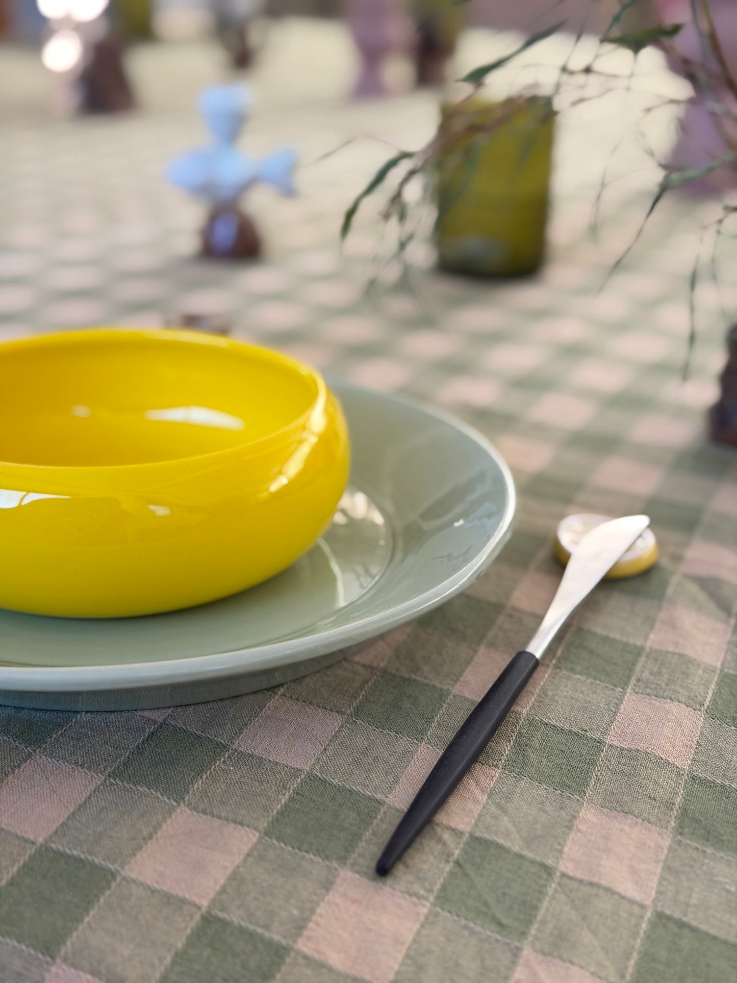 4 Assiettes creuses Jaune Soleil Ravel