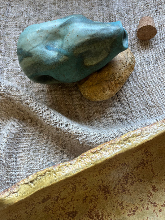 Tasses avec sa fiole Algue, planche Ormuz, Cora