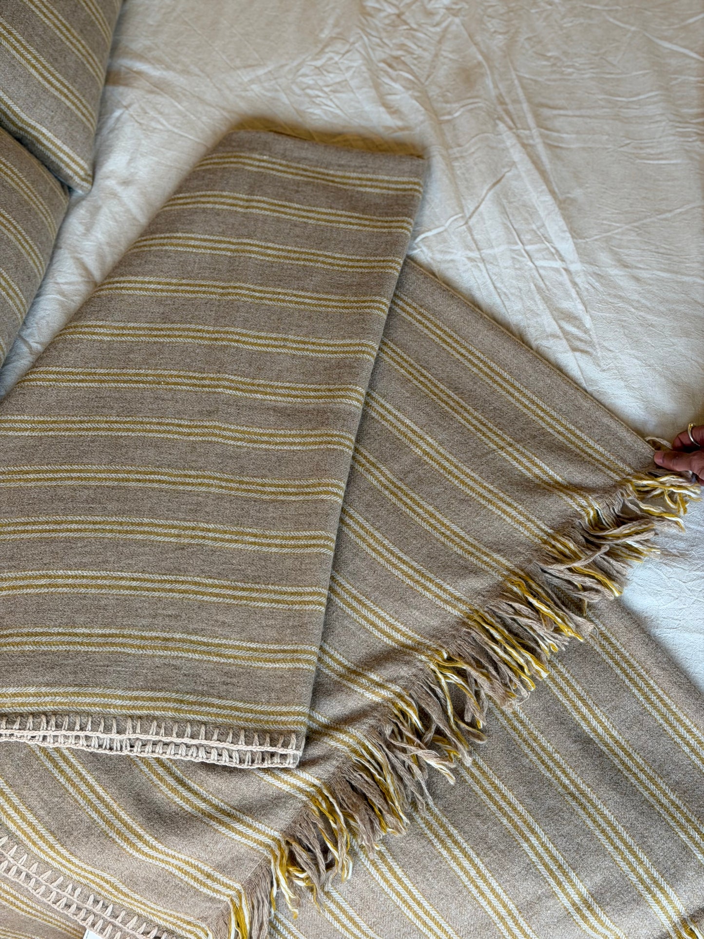 Modèle d'expo , ensemble Plaid + 2 housses de coussins Bed and philosophy