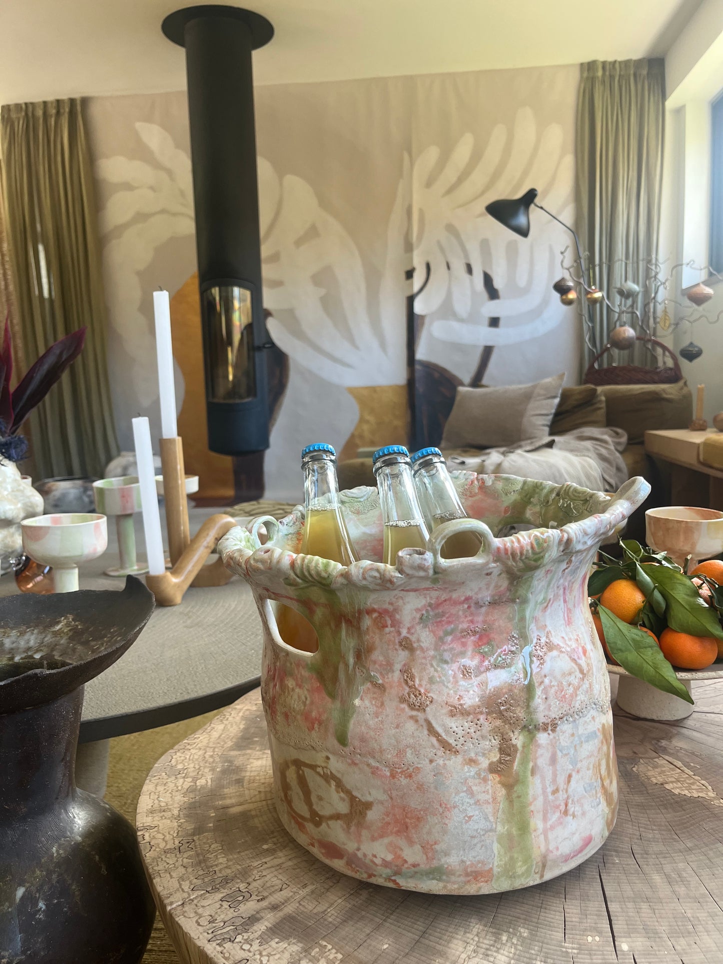 "SEAU ANTIQUE", Seau à champagne - Collab Muriel Senaux x Maison Makeba