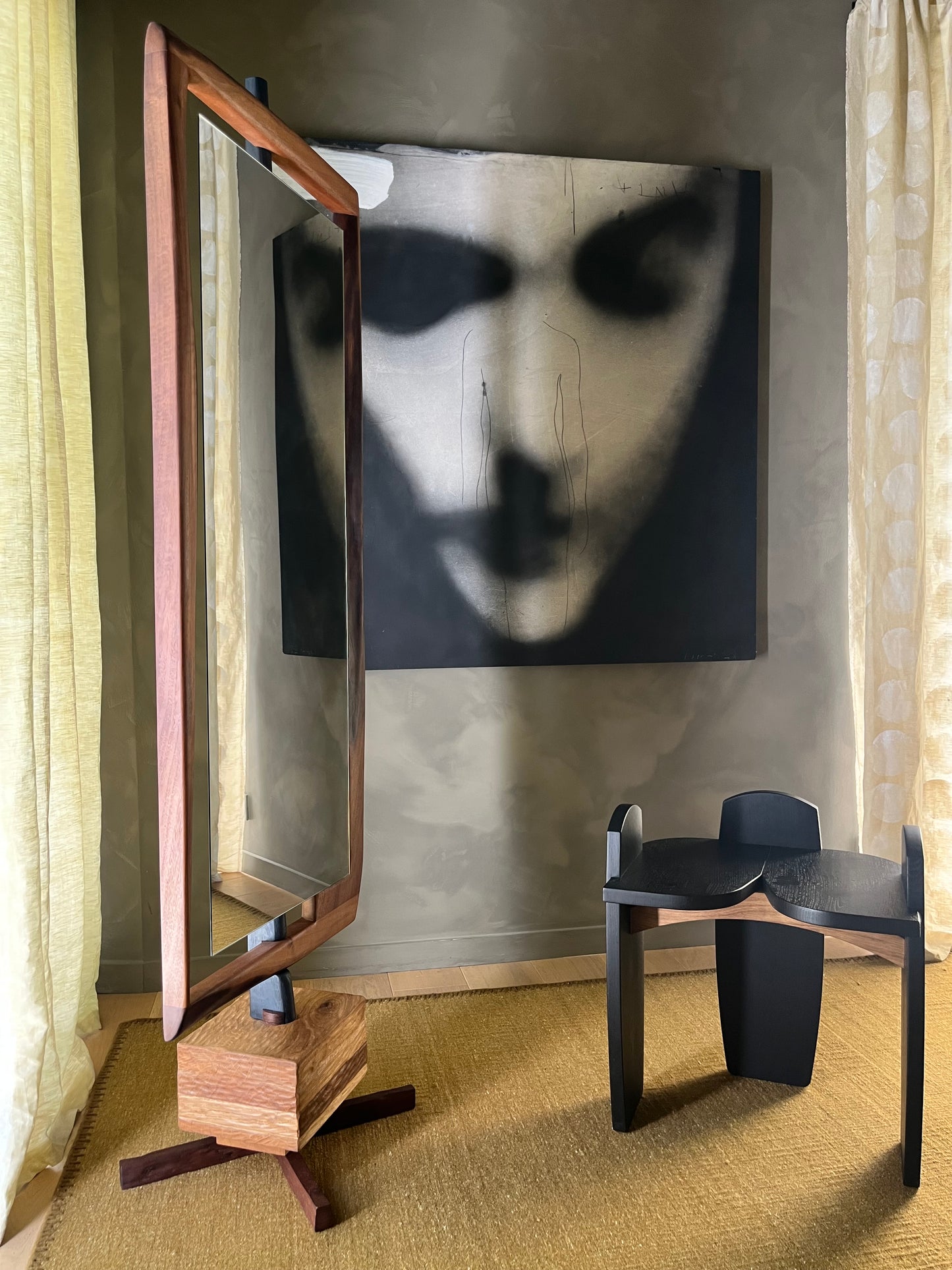 Tabouret Arfeux - bois design – Petit tabouret artisanal bois massif