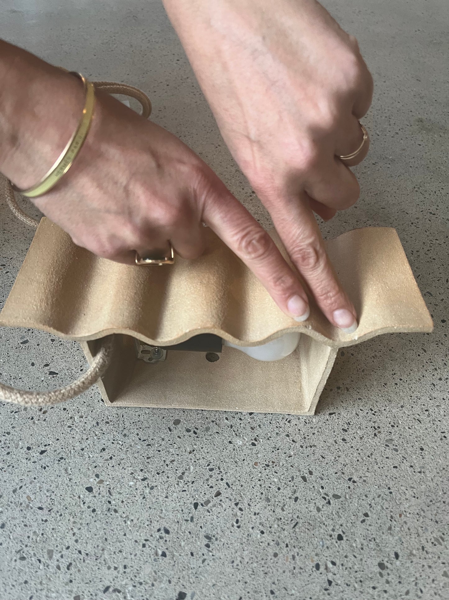 Céramiques Lucia - Applique - Grés Chamotté Roux Fait Main