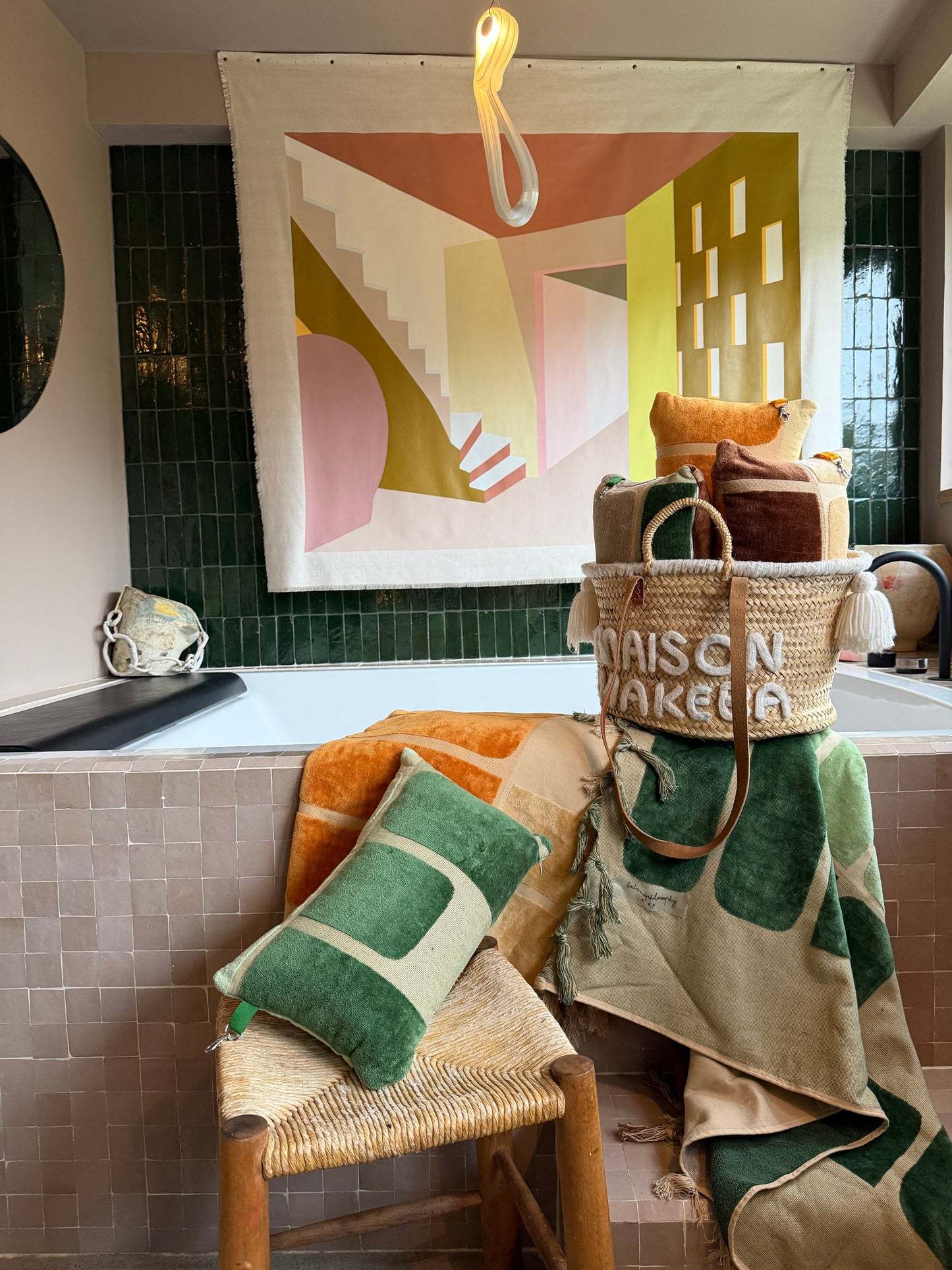 Drap de plage + Sac de plage en Éponge + Coussin  - Bed And Philosophy