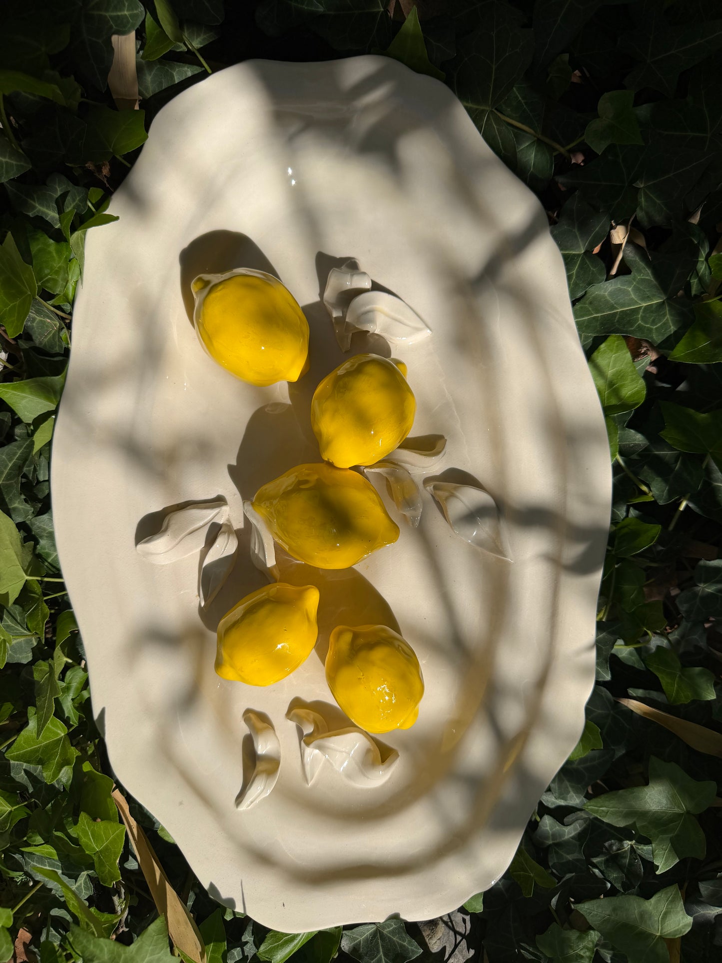 Maison Bonjour - Plat - Barbotine Citron Émaillé 🍋