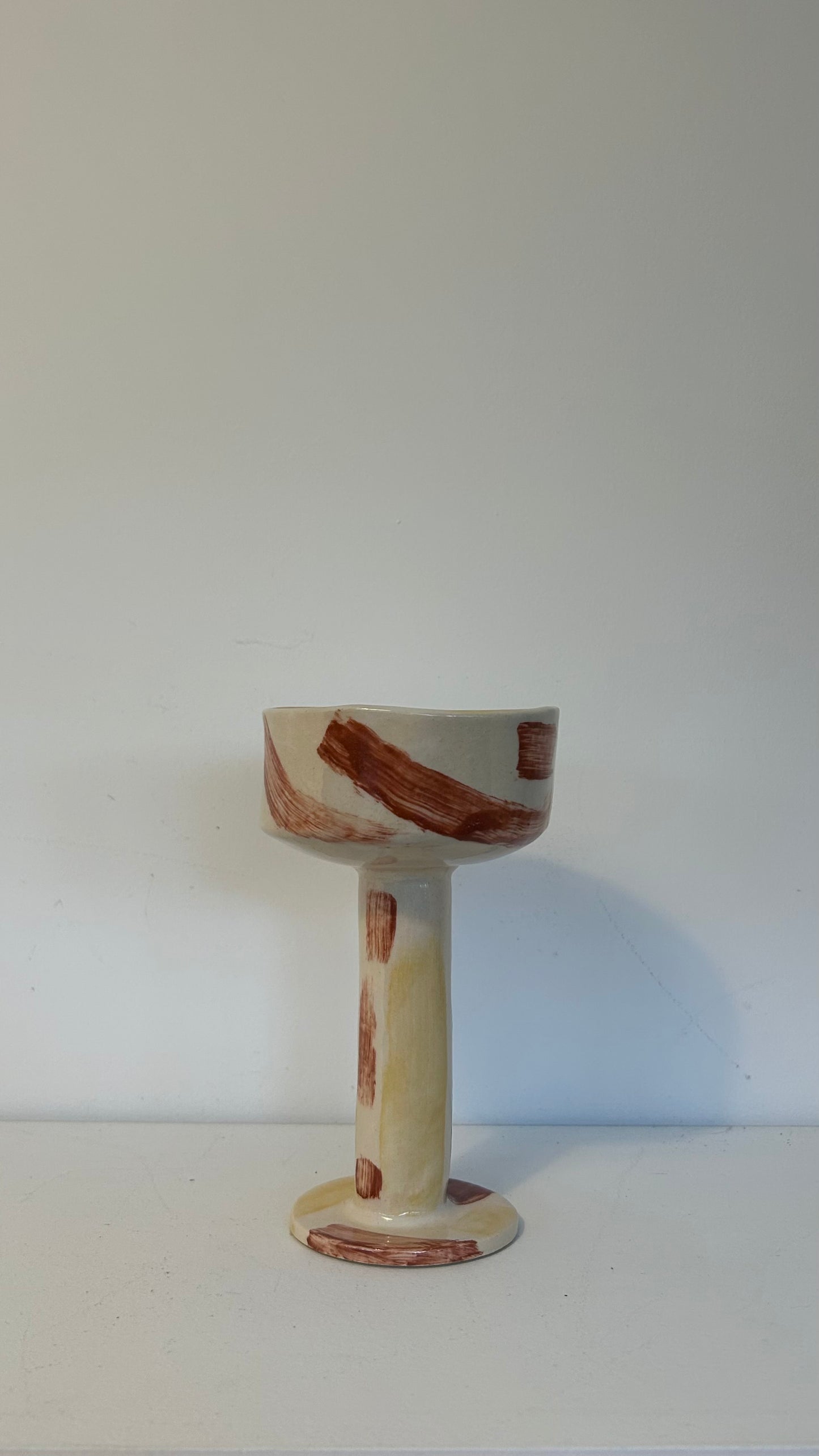 "VERRES À TRAITS", Verres à pied - Collab Anne Kurzberg x Maison Makeba