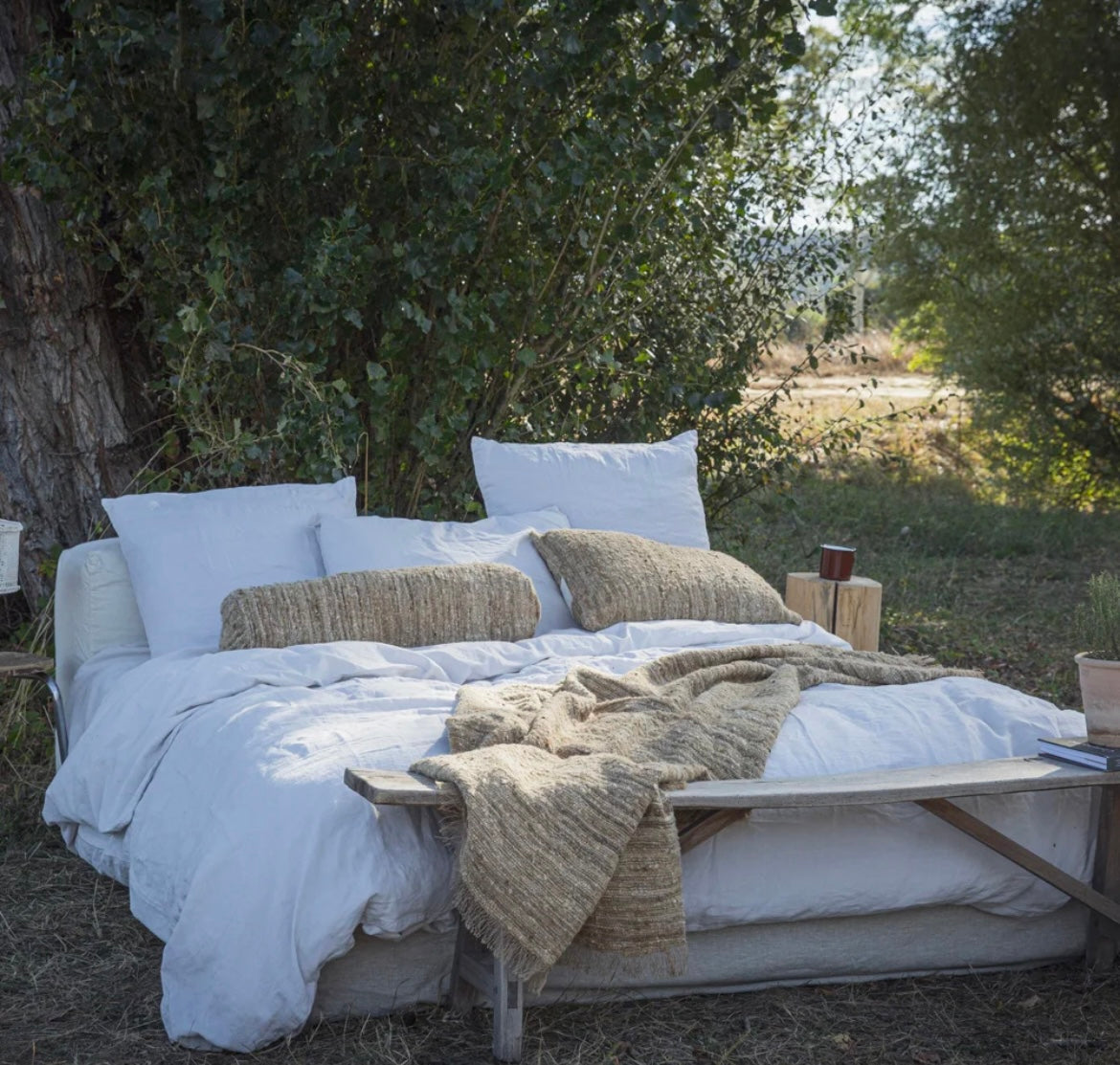 Coussin cylindrique en soie