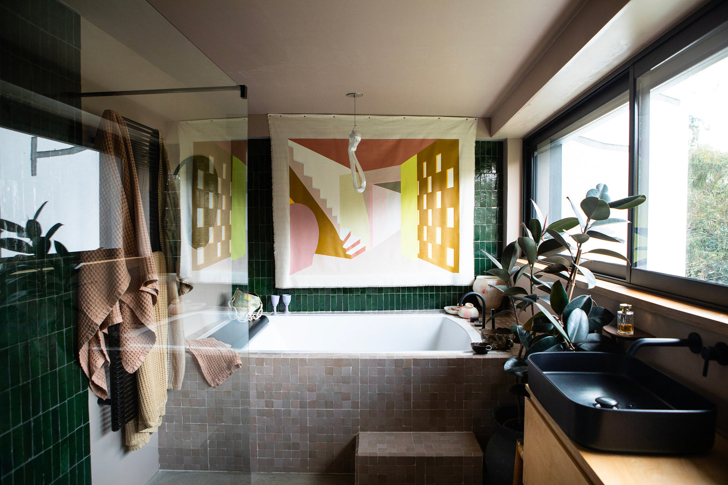 Tenture Murale - Collab « Entrée 60’s »Maison Makeba - Maison Cédrat