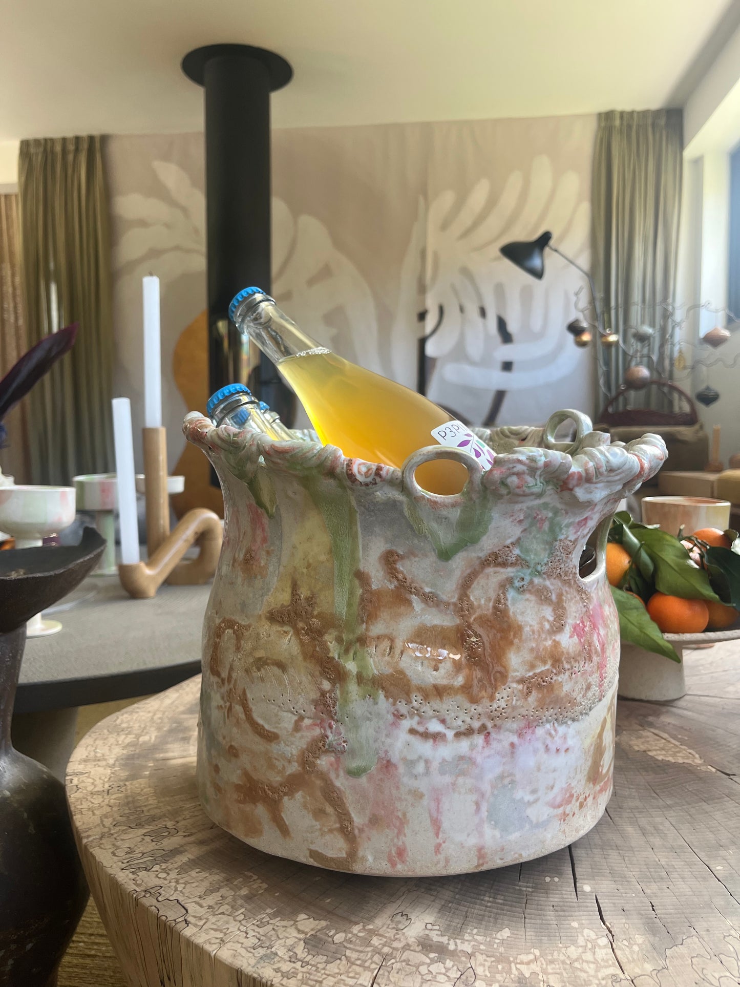 "SEAU ANTIQUE", Seau à champagne - Collab Muriel Senaux x Maison Makeba