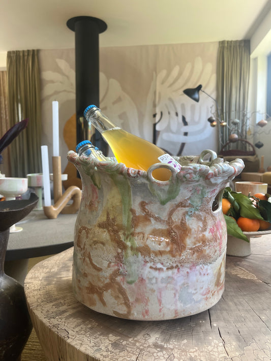 "SEAU ANTIQUE", Seau à champagne - Collab Muriel Senaux x Maison Makeba