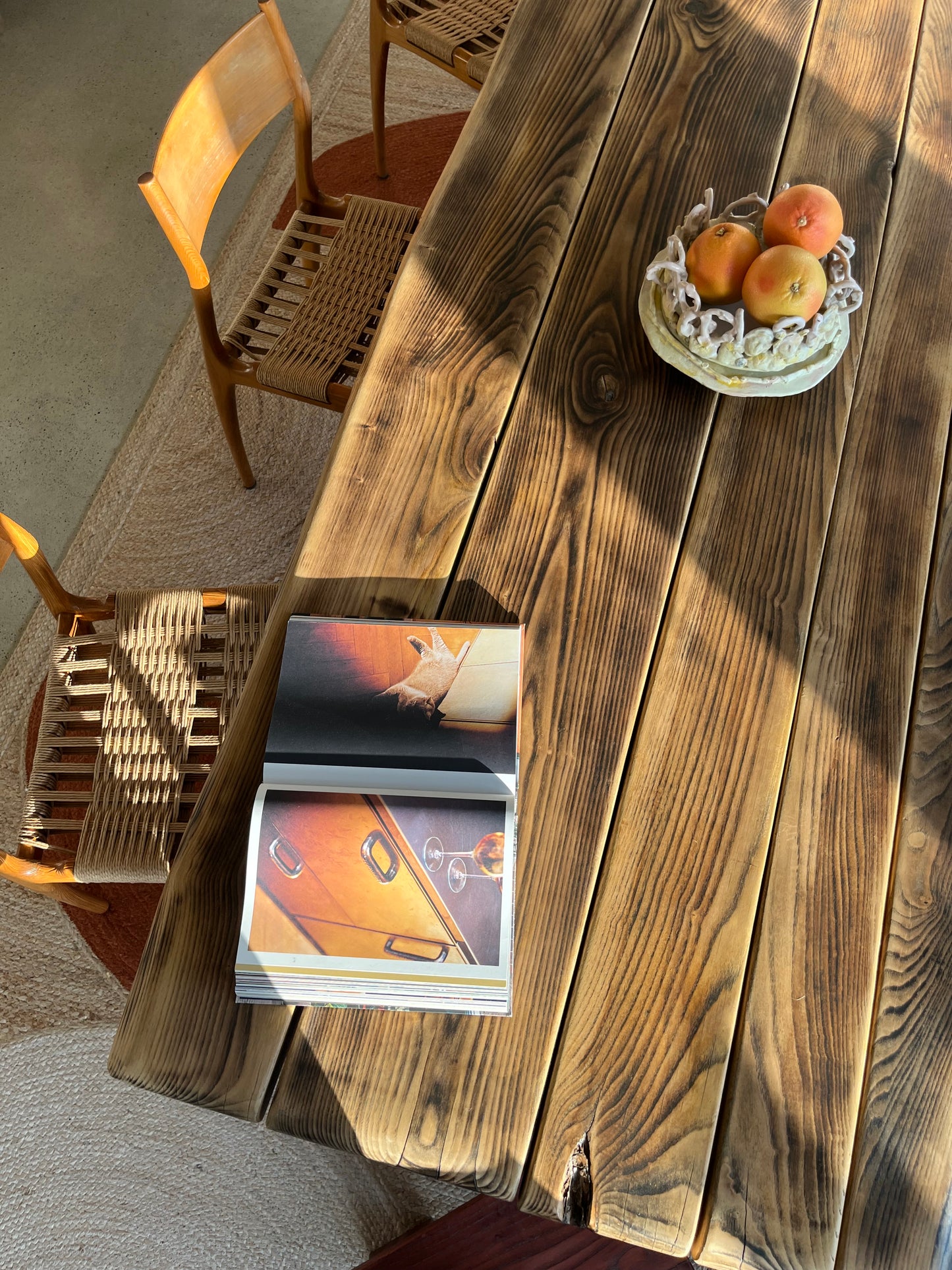 Table Torii effet Moiré Collab LouisLeCharpentier x Maison Makeba