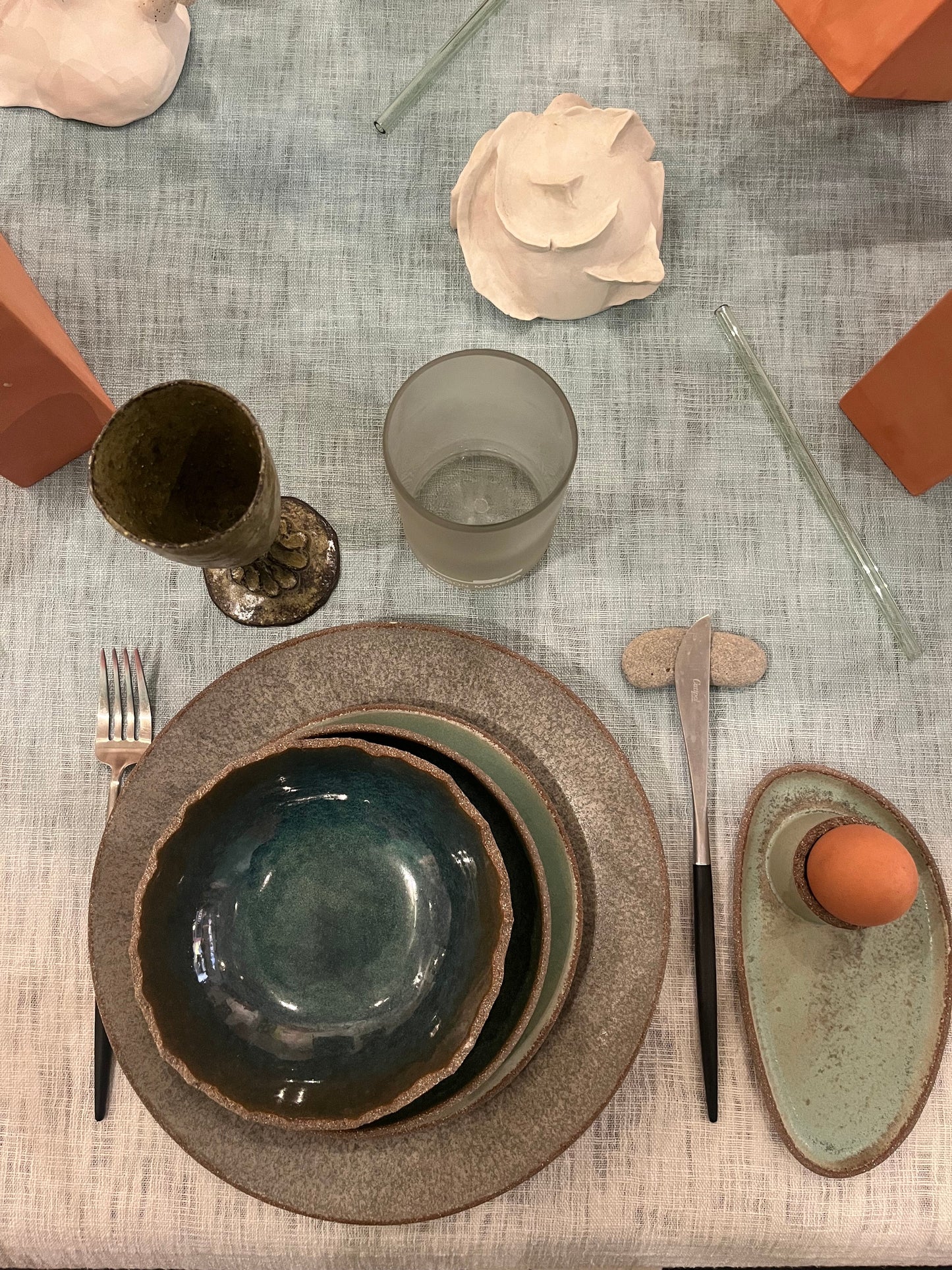 Assiettes, service complet, COLLAB CCéramique x Maison Makeba