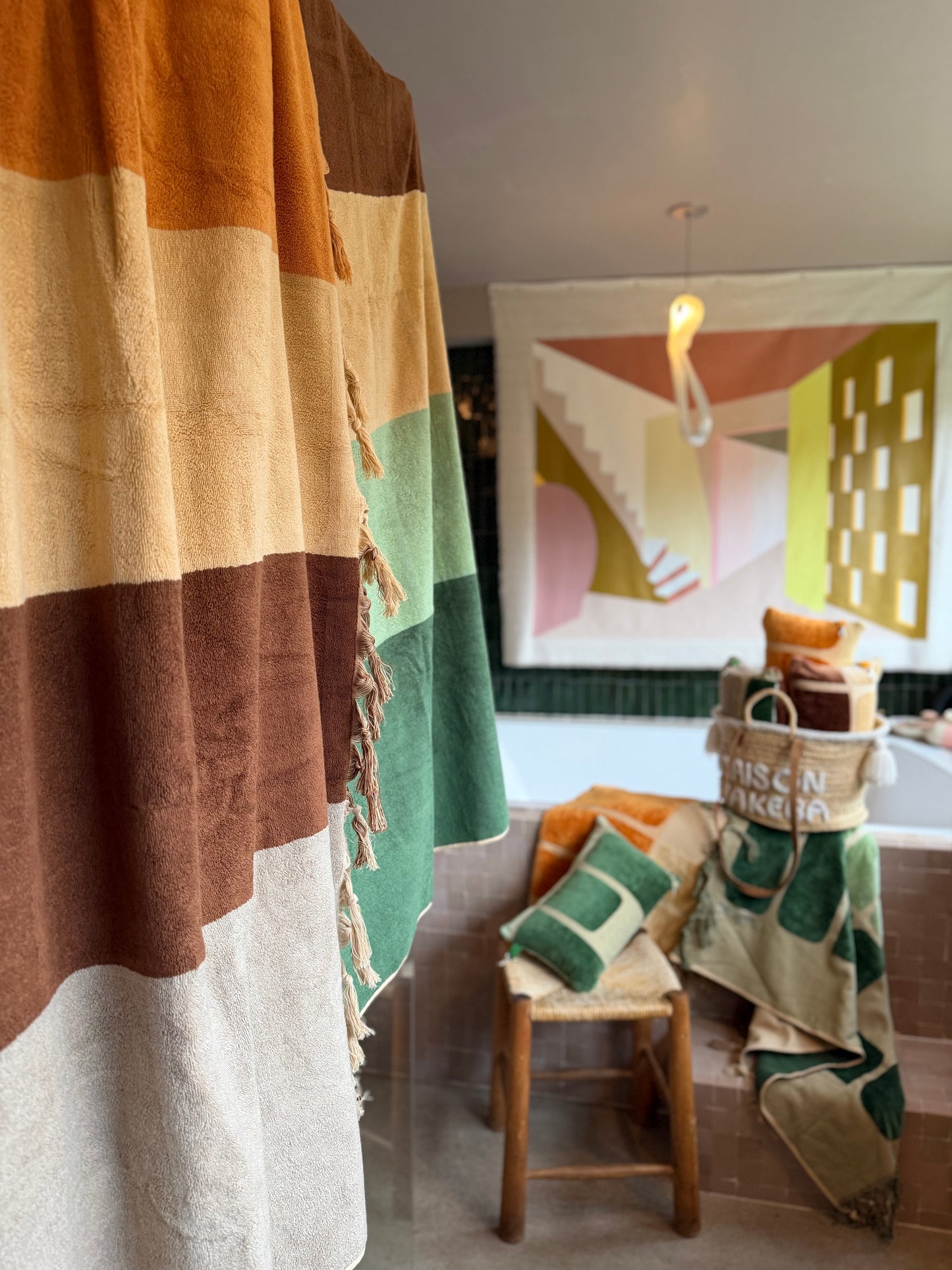 Drap de plage + Sac de plage en Éponge + Coussin  - Bed And Philosophy