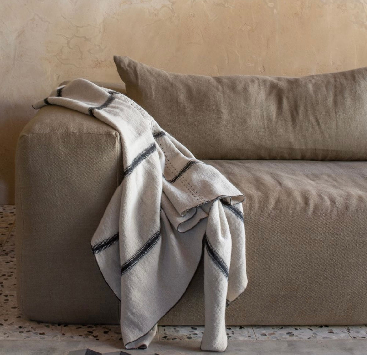 Plaid en laine et lin 100x200cm - Bed and Philosophy