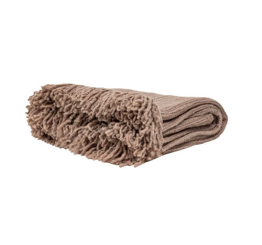 Plaid frangé en laine MURMURE - Bed and Philosophy