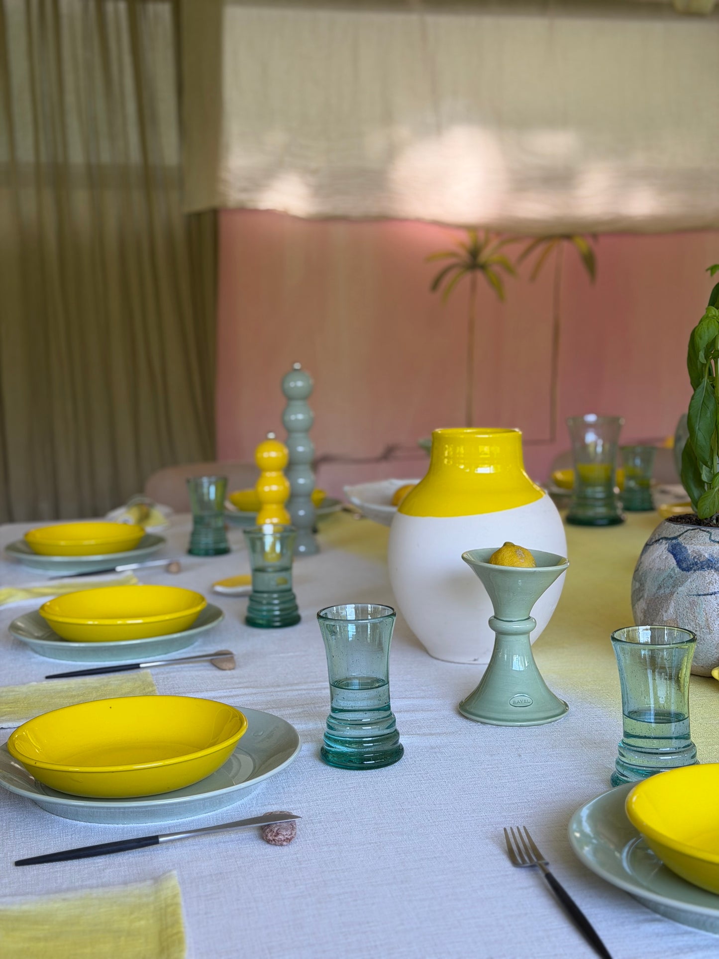 Ravel - x10 Assiettes Creuses - Jaune Soleil
