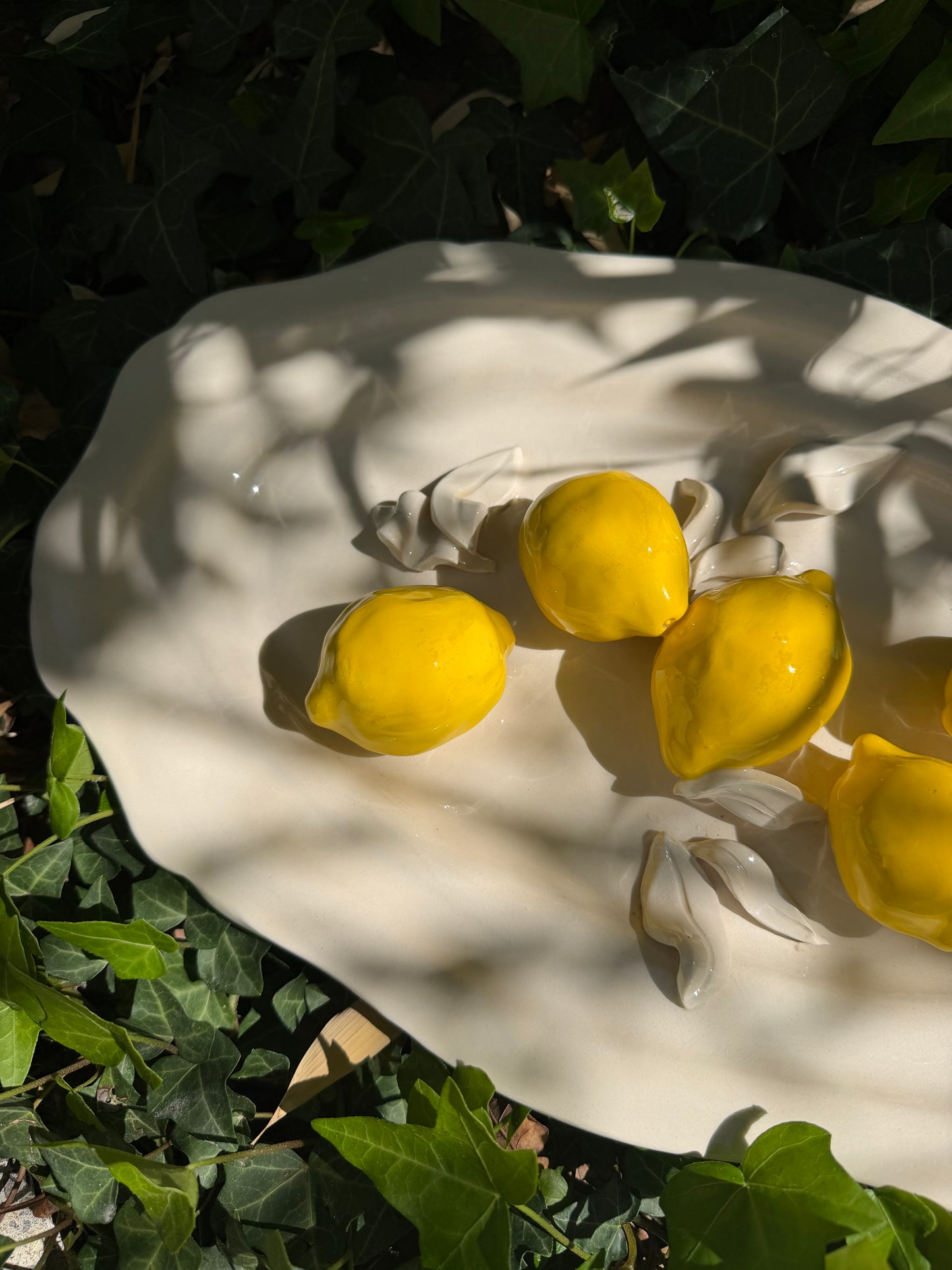Maison Bonjour - Plat - Barbotine Citron Émaillé 🍋