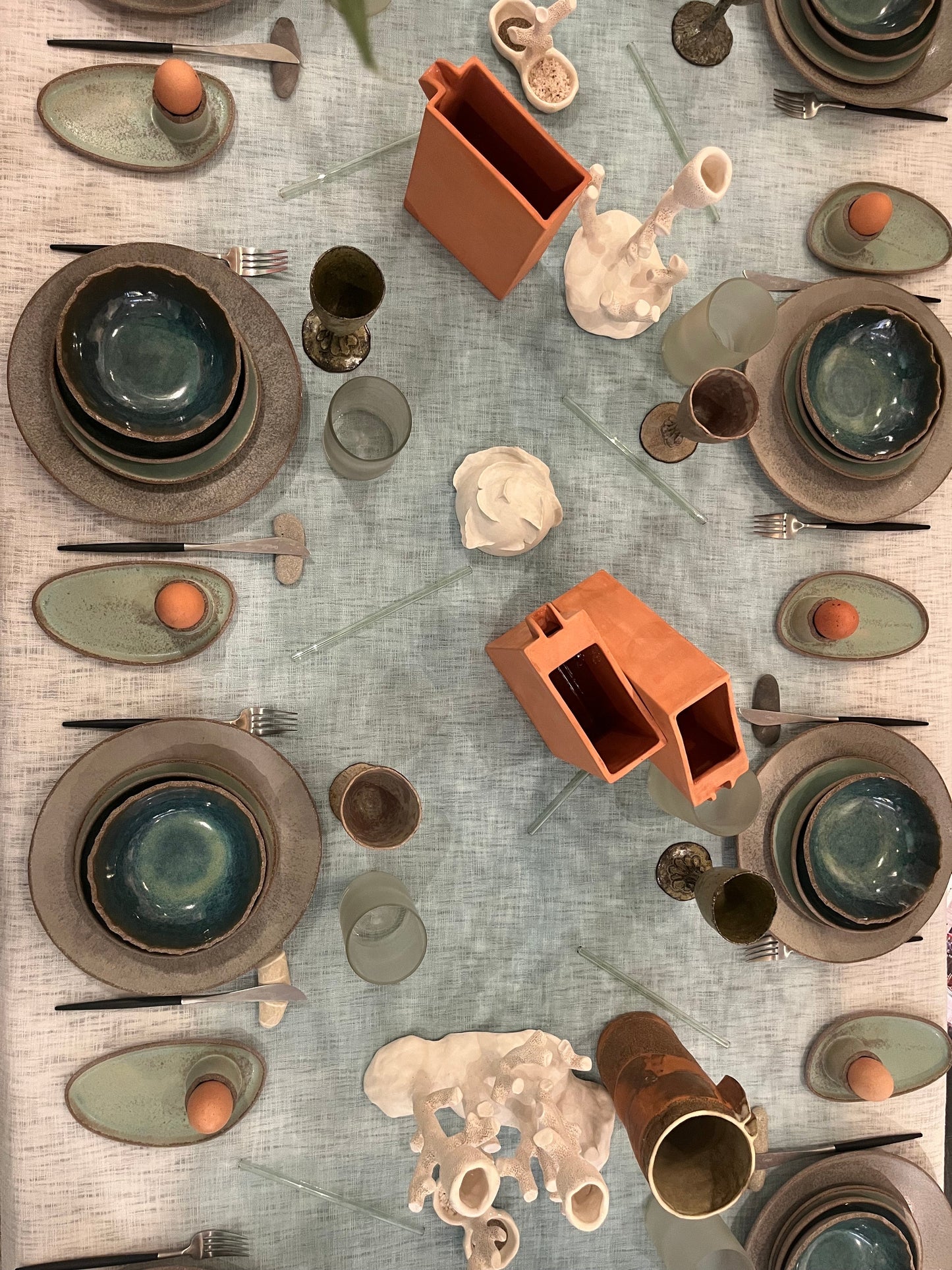 Assiettes, service complet, COLLAB CCéramique x Maison Makeba