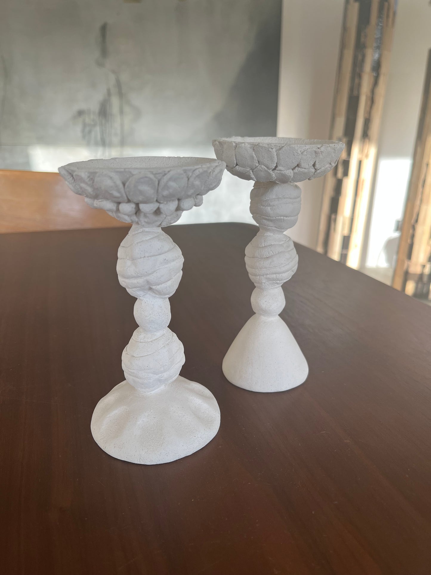 Lot de 2 bougeoirs, Anne Saltel