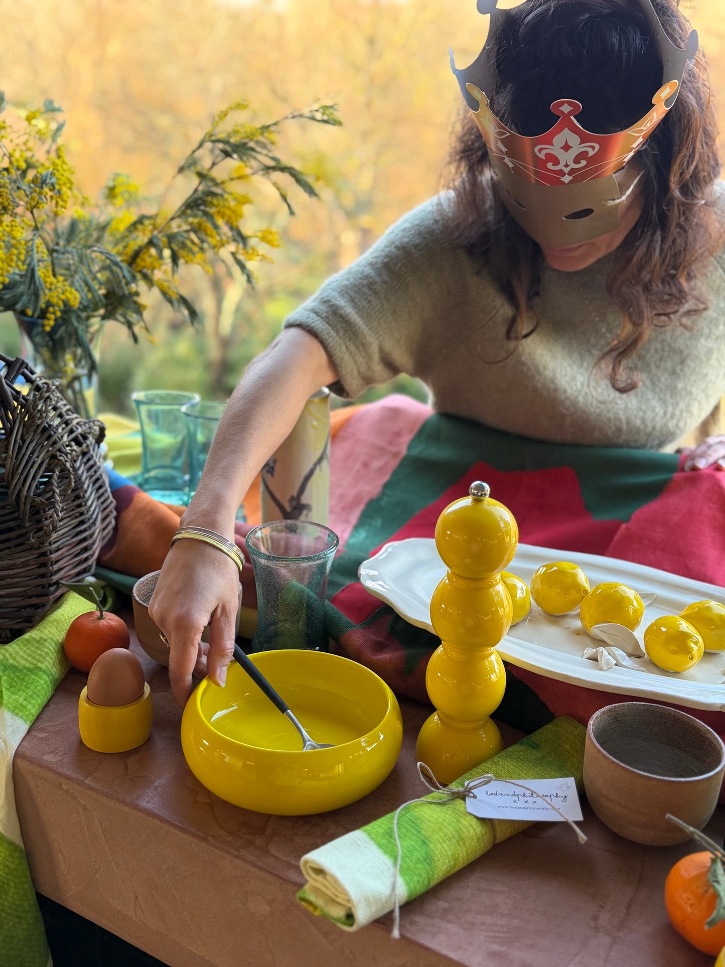 4 Assiettes creuses Jaune Soleil Ravel