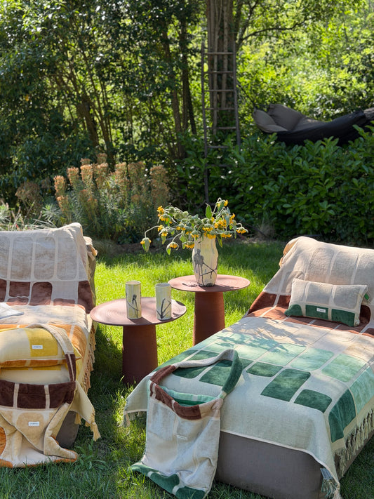 Drap de plage + Sac de plage en Éponge + Coussin  - Bed And Philosophy