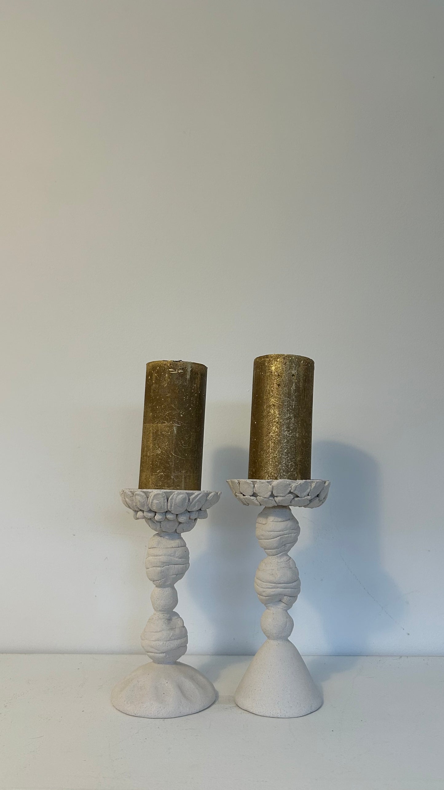 Lot de 2 bougeoirs, Anne Saltel