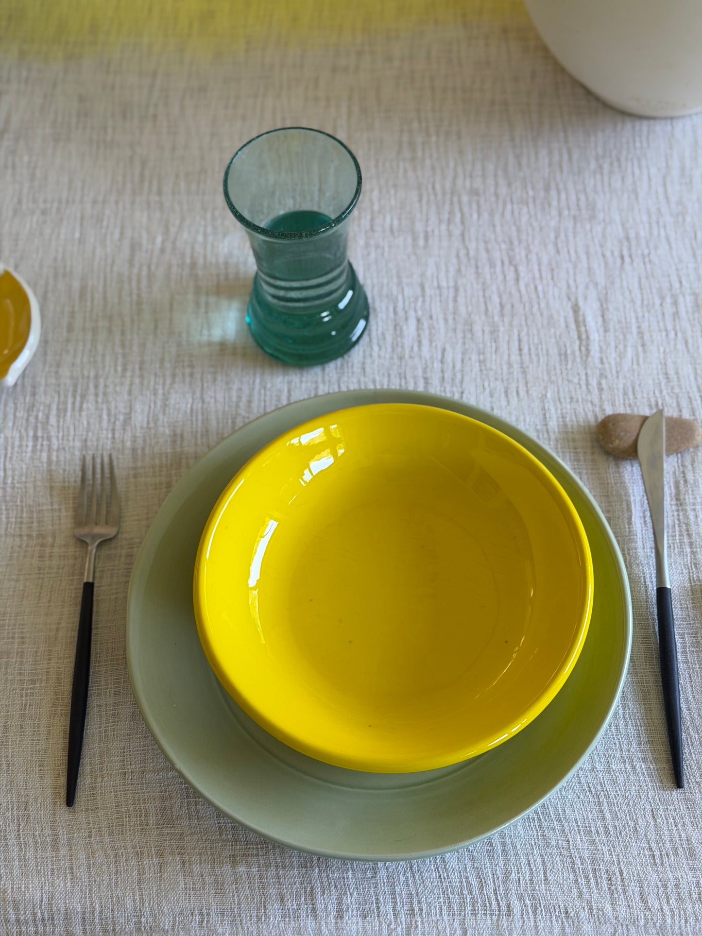 Ravel - x10 Assiettes Creuses - Jaune Soleil