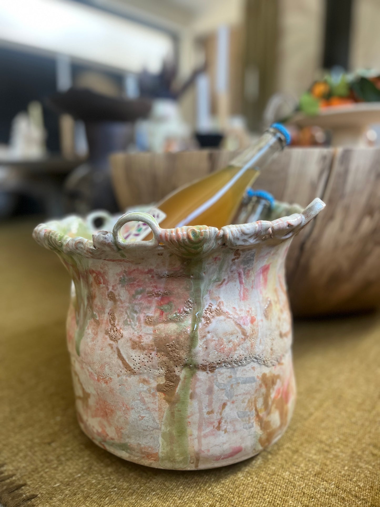 "SEAU ANTIQUE", Seau à champagne - Collab Muriel Senaux x Maison Makeba