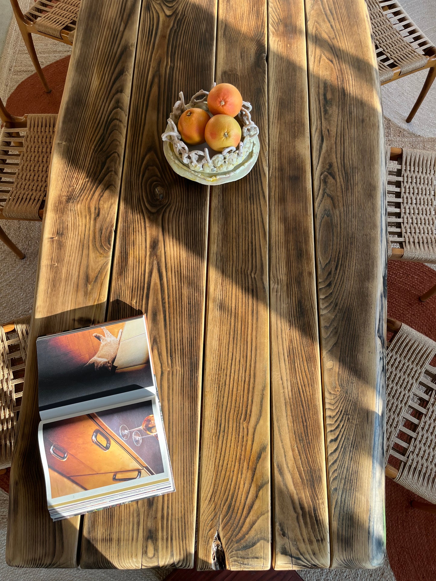 Table Torii effet Moiré Collab LouisLeCharpentier x Maison Makeba