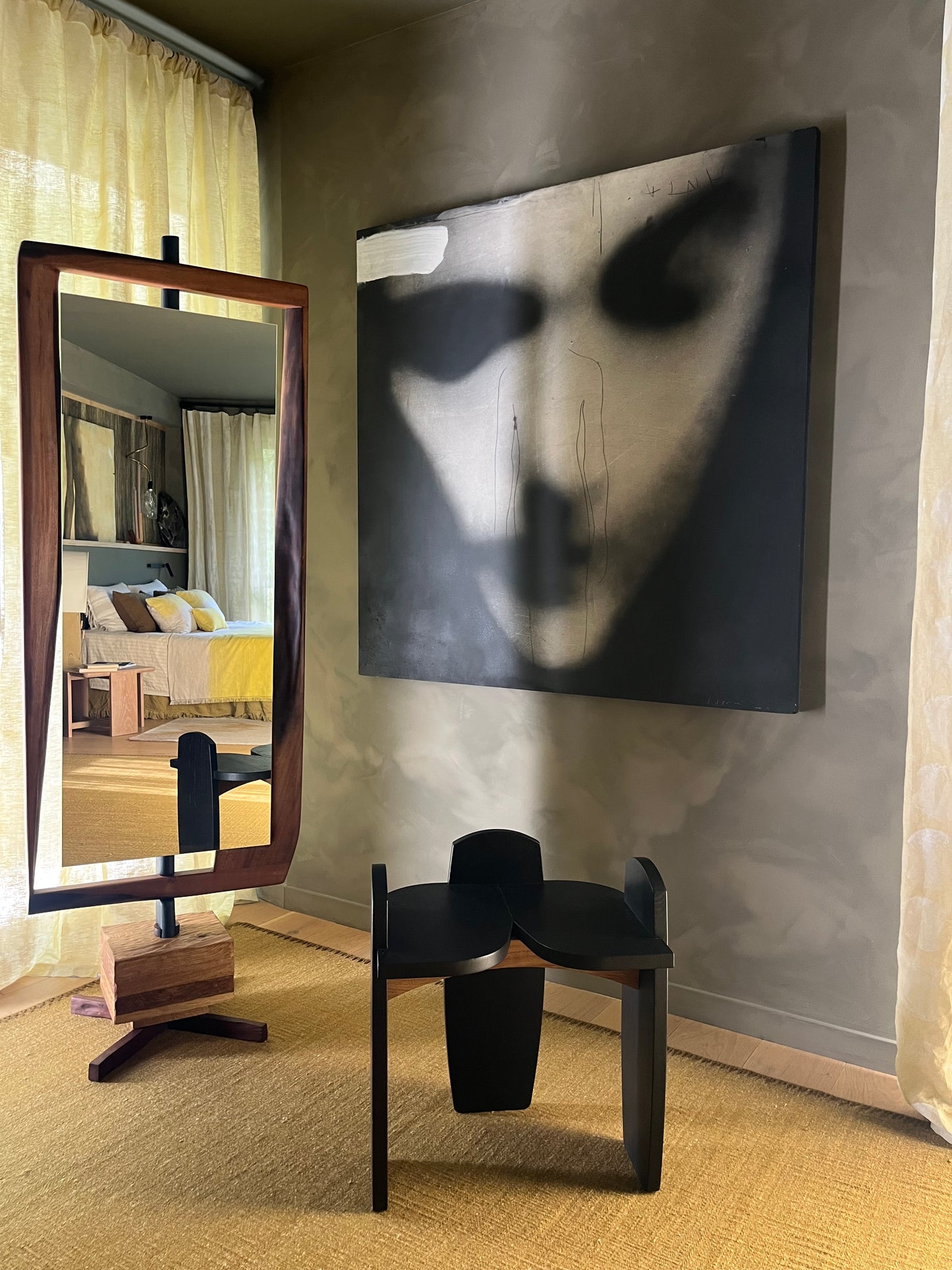 Tabouret Arfeux - bois design – Petit tabouret artisanal bois massif