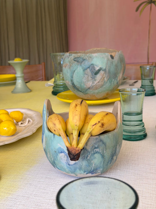 Hannah André - Panier Craquelures - Engobe Vitrifié