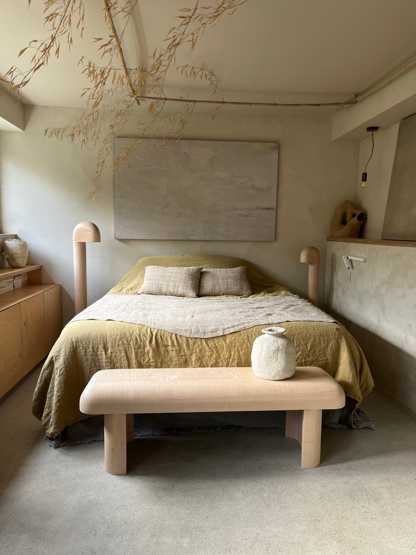 Lampadaire en bois d'érable Studio Cabane