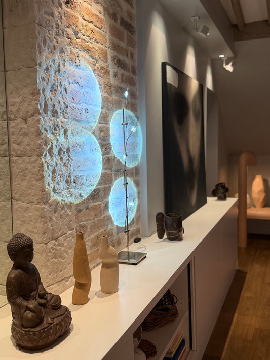 Guylène Galantine - Bougeoirs en Grès Roux