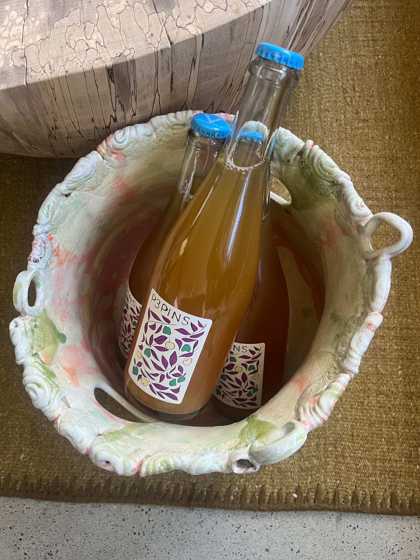 "SEAU ANTIQUE", Seau à champagne - Collab Muriel Senaux x Maison Makeba