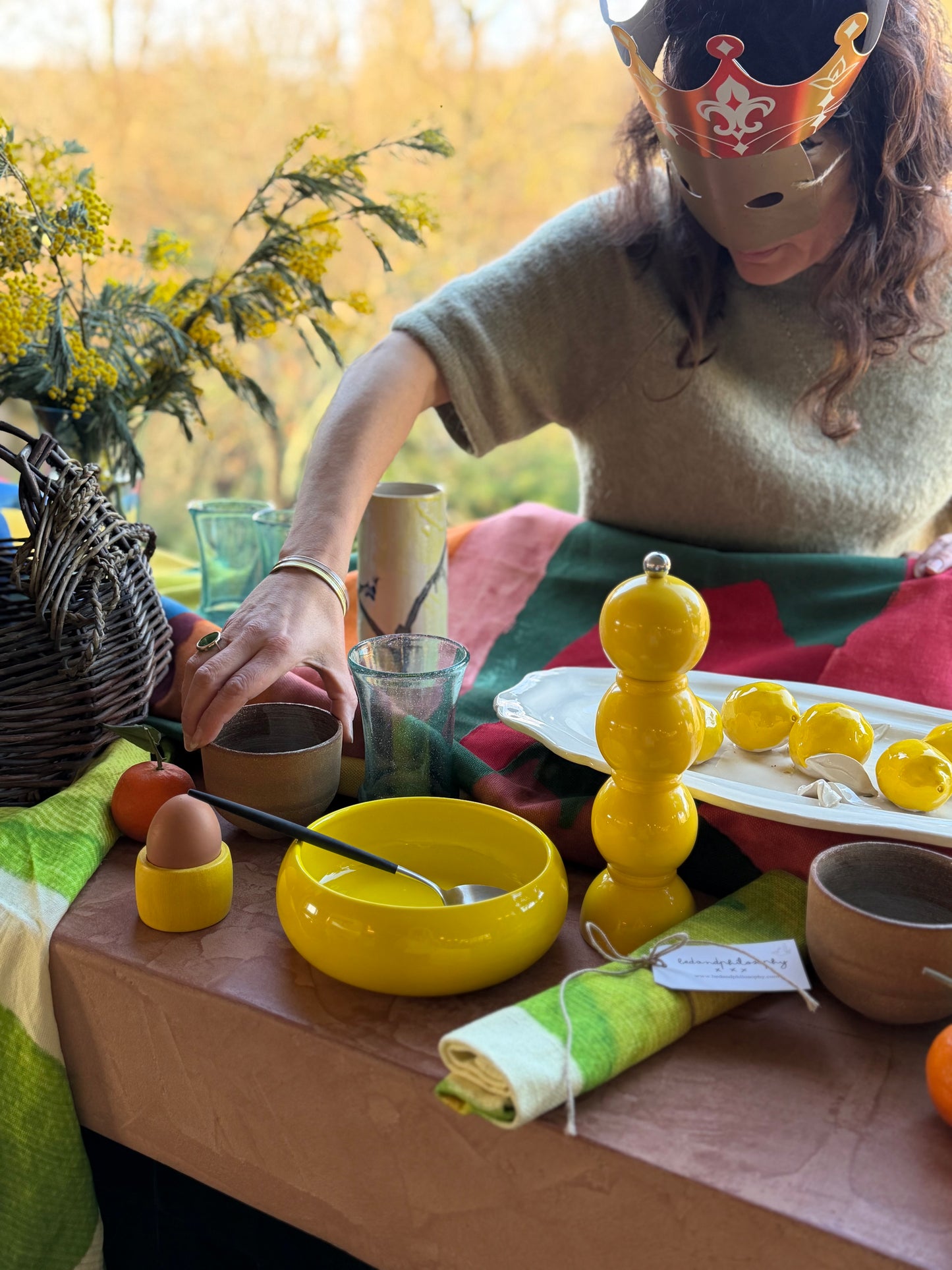 4 Assiettes creuses Jaune Soleil Ravel