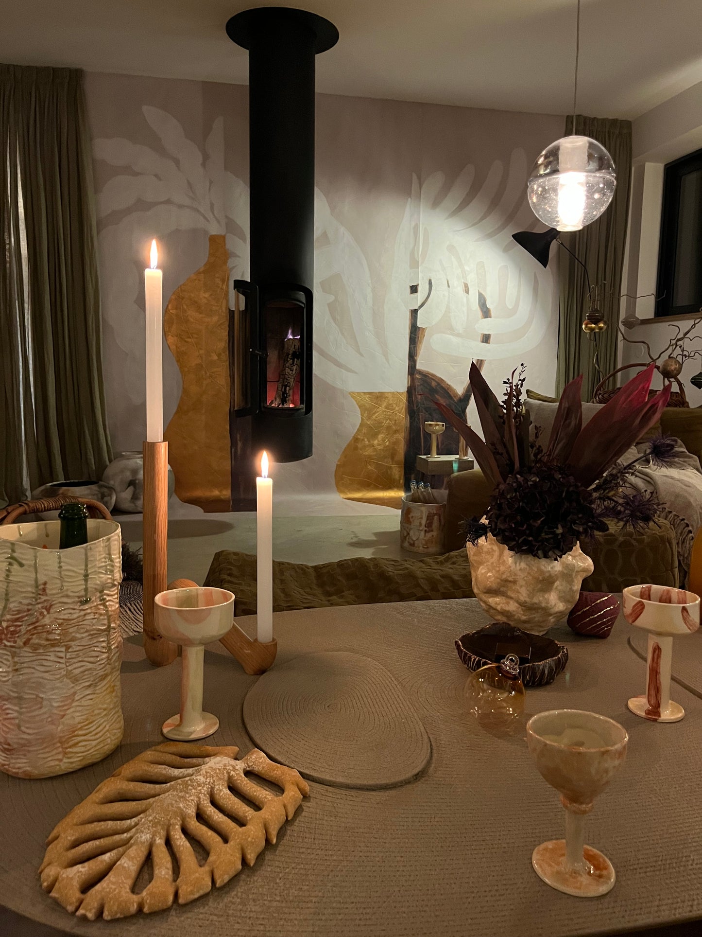 "VERRES ANTIQUES", Verres à pied - Collab Muriel Senaux x Maison Makeba