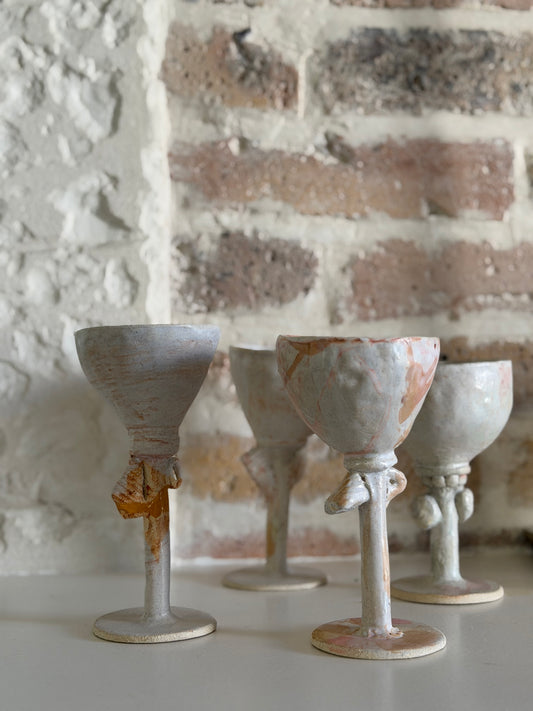 Maison Makeba Signature x Muriel Senaux - 10 Verres à Pied - Verres Antiques
