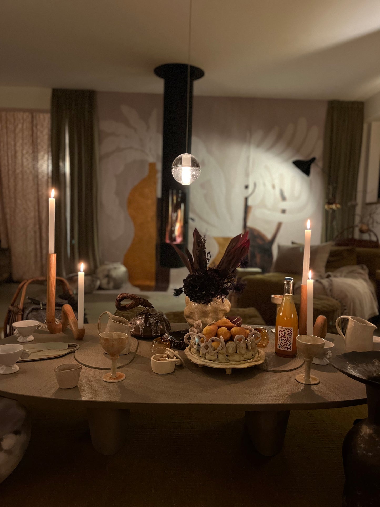 "VERRES À TRAITS", Verres à pied - Collab Anne Kurzberg x Maison Makeba