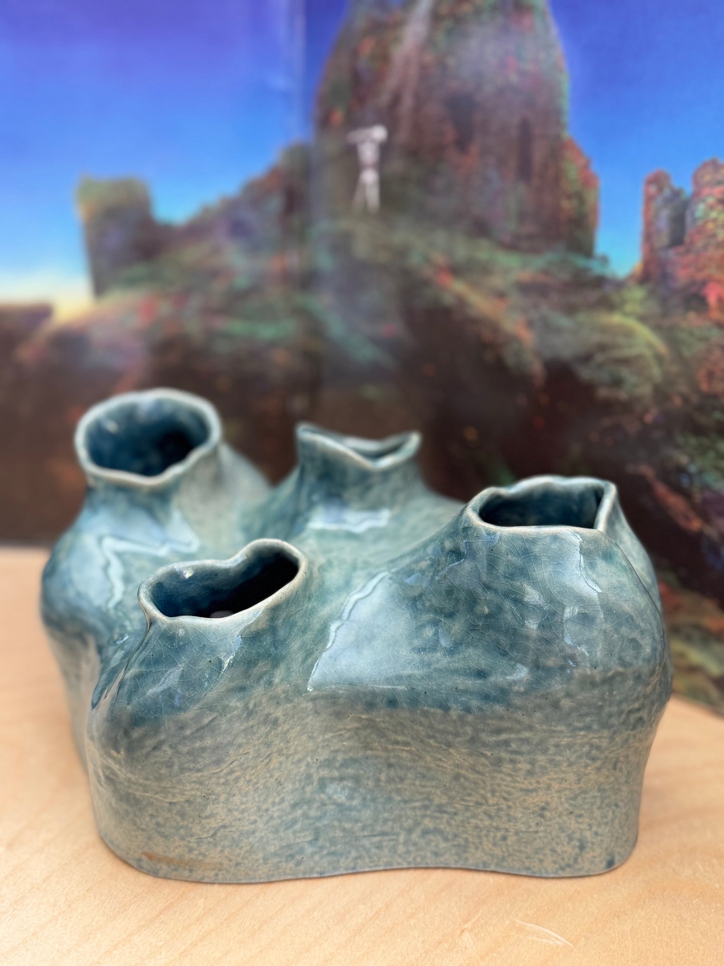 Vase les coraux bleu II, Cora