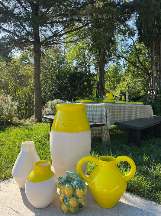 Jarre XL piriforme Jaune Soleil Ravel