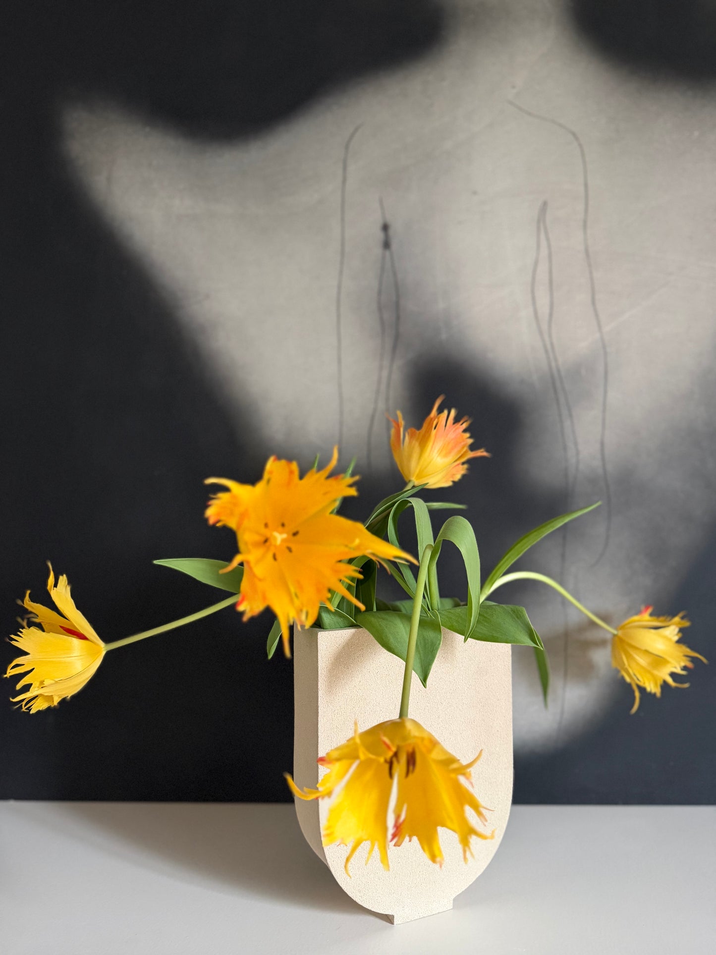 Céramiques Lucia - Ensemble - Vase U, Serre Livres & Bougeoir