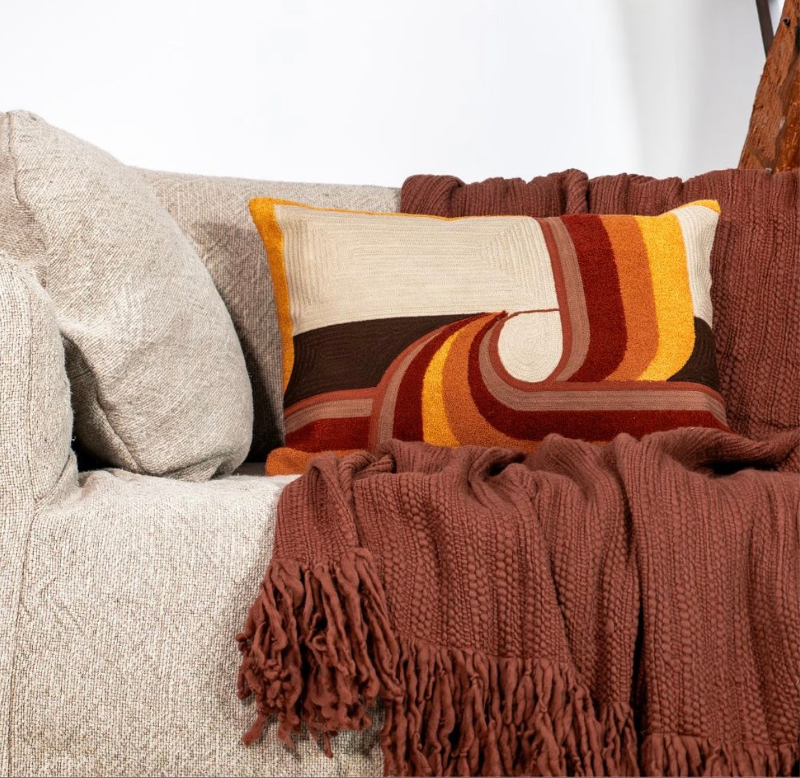 Plaid frangé en laine MURMURE - Bed and Philosophy