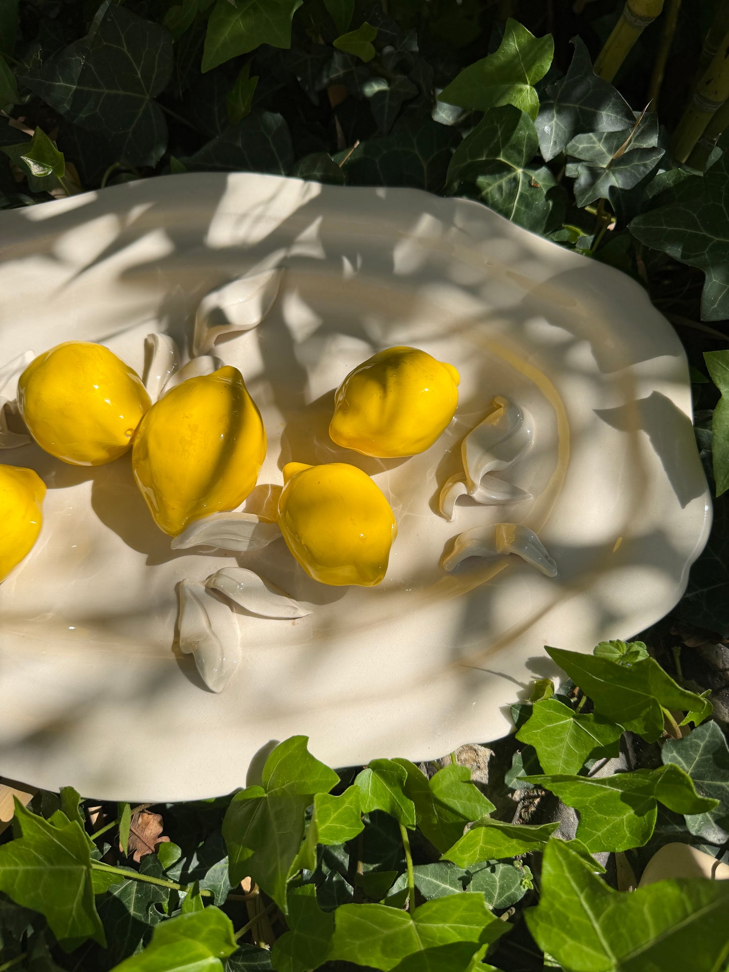 Maison Bonjour - Plat - Barbotine Citron Émaillé 🍋
