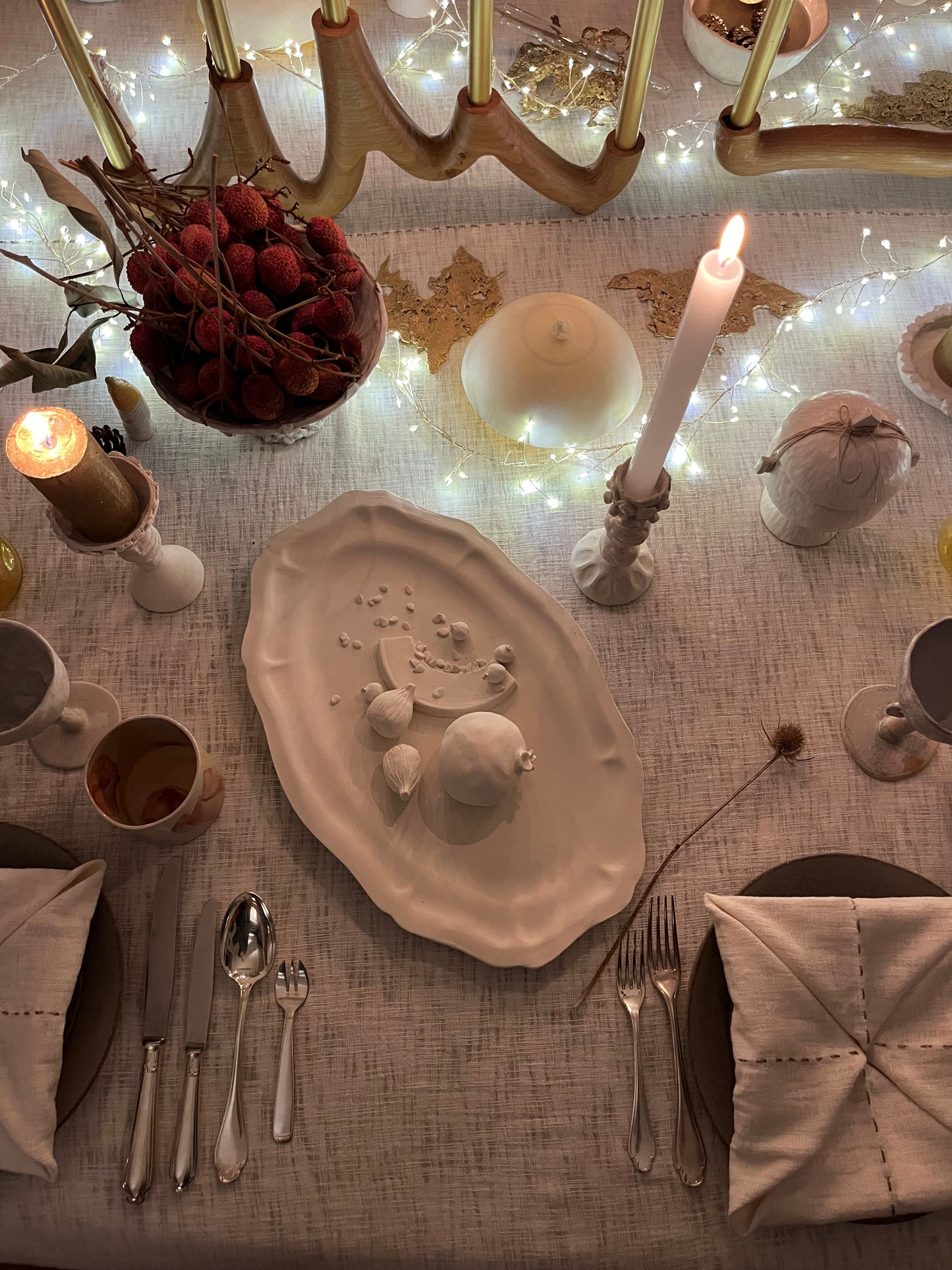 Lot de 2 bougeoirs, Anne Saltel