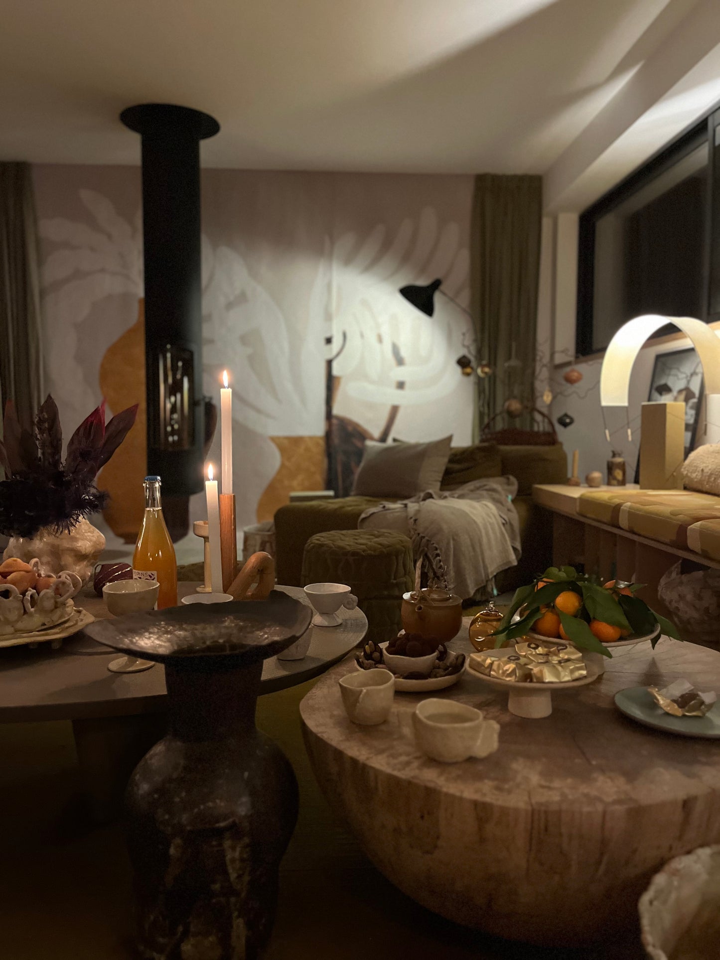 Lot plat apéro saucier et présentoirs à gâteaux - Cceramique