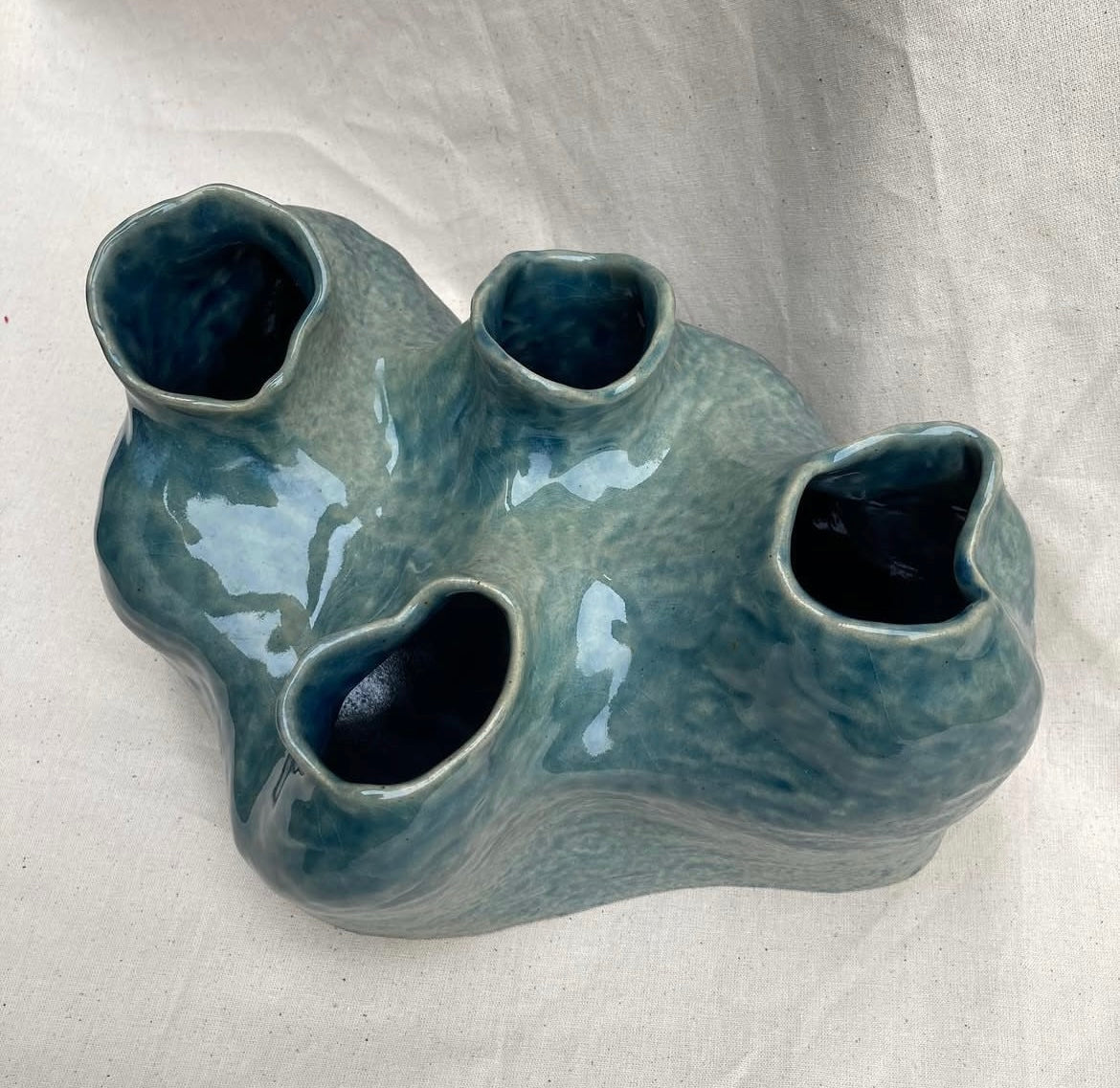 Vase les coraux bleu II, Cora