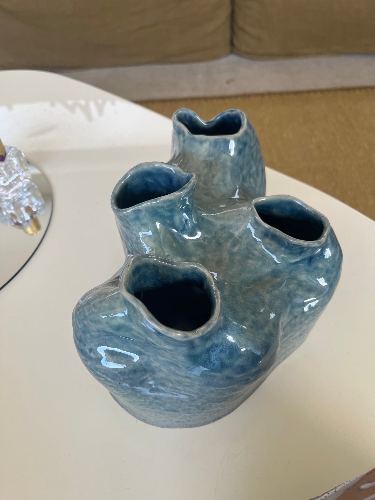 Vase les coraux bleu II, Cora