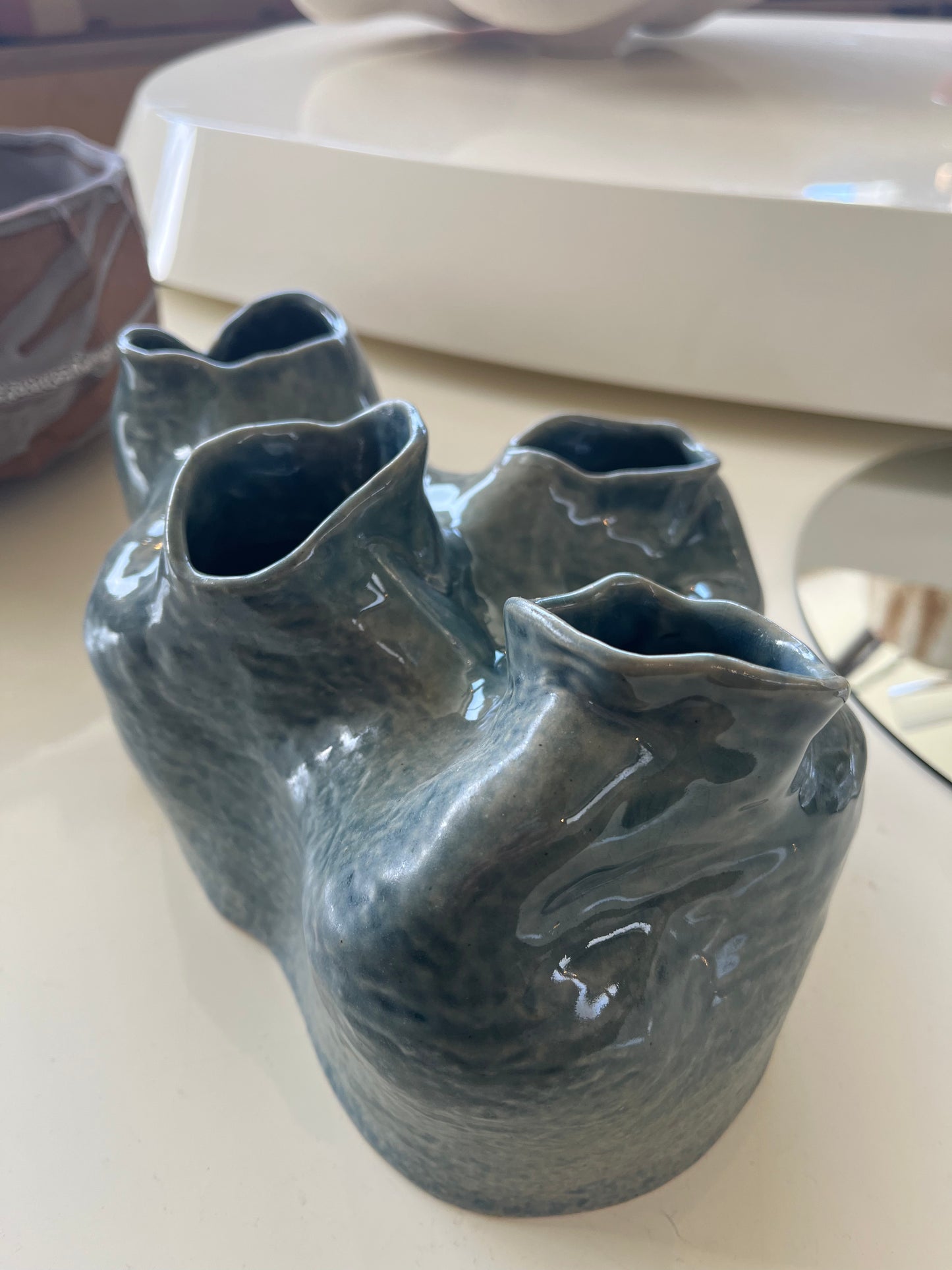 Vase les coraux bleu II, Cora