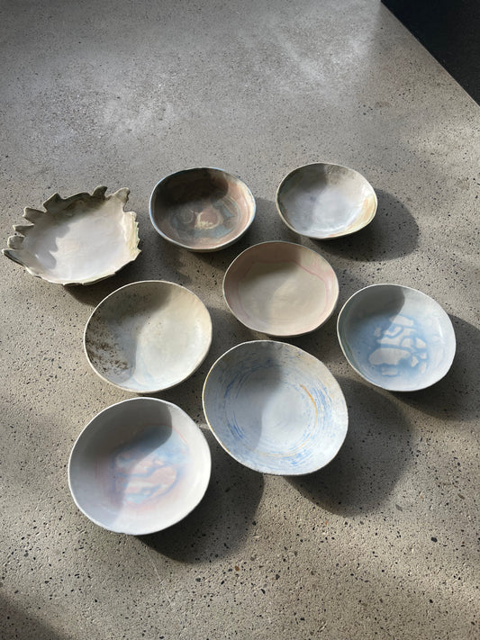 Lot de 8 petites assiettes creuses - Muriel Senaux