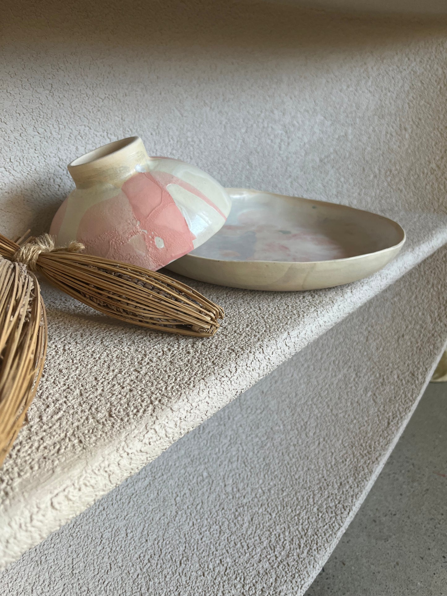 Lot d’un plat et une coupe, Muriel Senaux